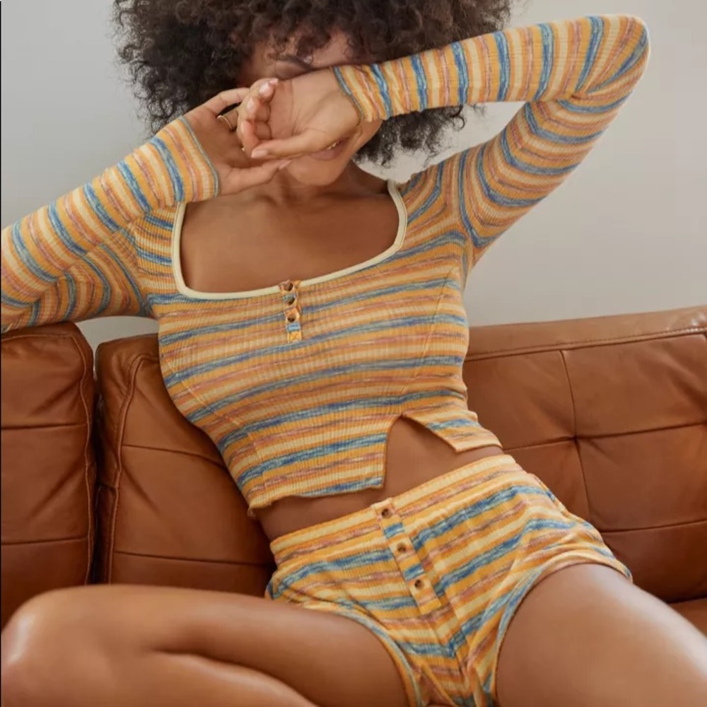 UO Sleep/ Lounge Striped Pajama Set